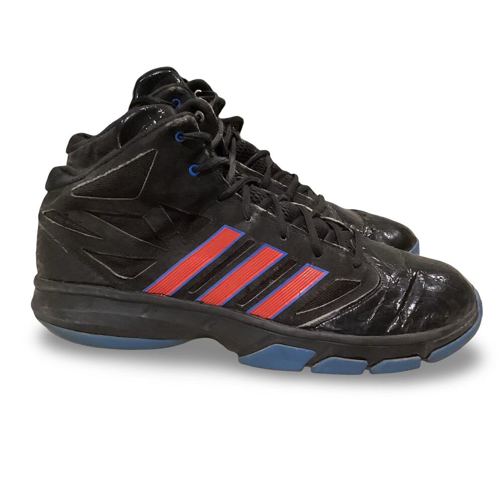Adidas Cross 'Em 2 Black/Red/Blue Mens Basketball Shoes